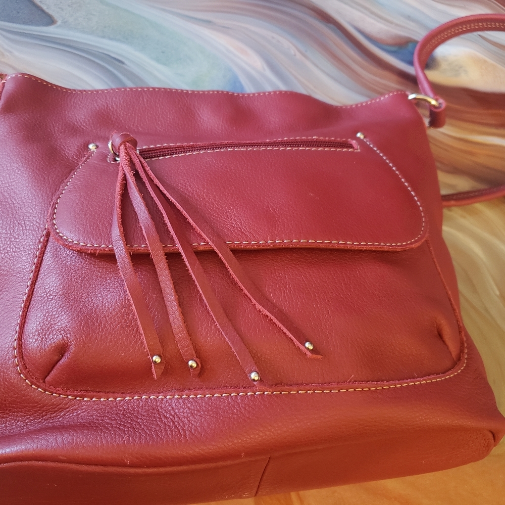 Stone Mountain Dark Red Shoulder Bag